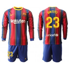 Maillot FC Barcelone Samuel Umtiti 23 Enfant Domicile 2020/2021 Manche Longue